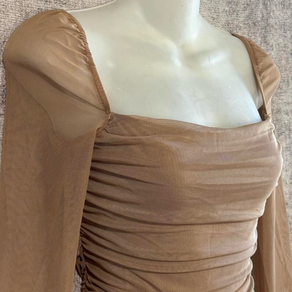 Princess Polly Mesh Ruched Bodycon Dress Size 4 - Picture 5 of 9
